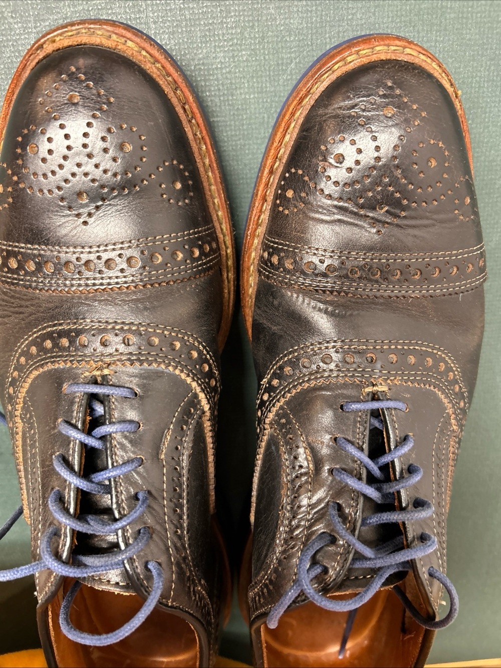 Allen Edmonds Strandmok Black Cap-toe Oxford Shoes Men’s 8.5 D Dainite Soles USA - Picture 2 of 14